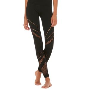 Alo Seamless Baby Blue Laser Cut Leggings